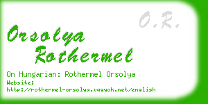 orsolya rothermel business card